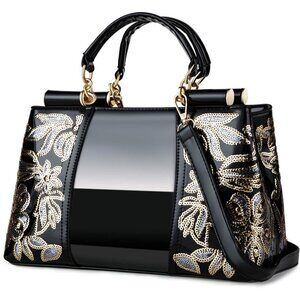 Women's Black PU Leather Designer Suitable Casual High Quality Shoulder Bag